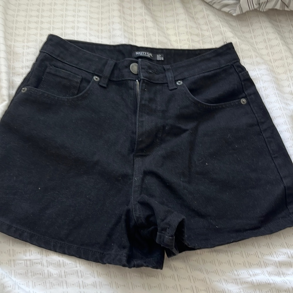Nasty Gal Organic high waisted denim shorts